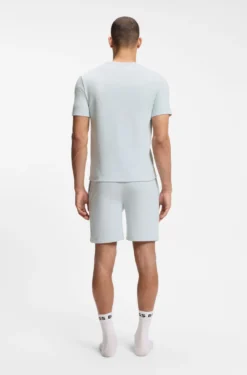Pyjama-Shirt aus Baumwoll-Mix mit Logo-Stickerei