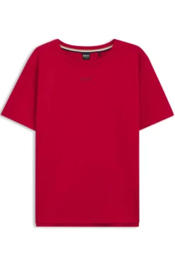 Pyjama-Shirt aus Stretch-Baumwolle mit Logo-Print