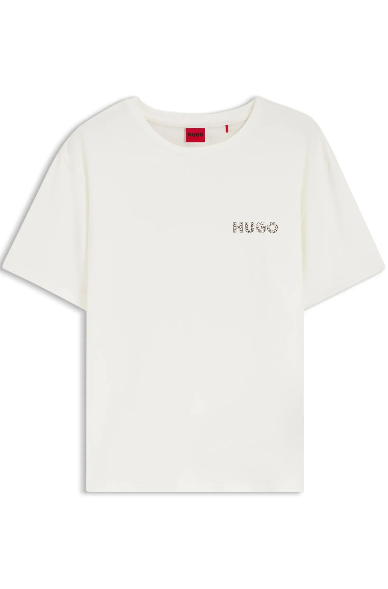 Pyjama-Shirt aus Stretch-Jersey mit Logo-Print