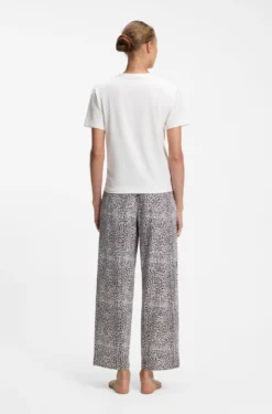 Pyjama-Shirt aus Stretch-Jersey mit Logo-Print