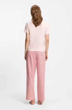 Pyjama-Shirt aus Stretch-Jersey mit Logo-Print