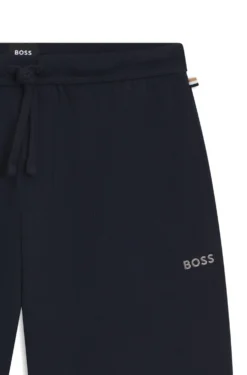 Pyjama-Shorts aus Baumwoll-Mix mit Logo-Stickerei