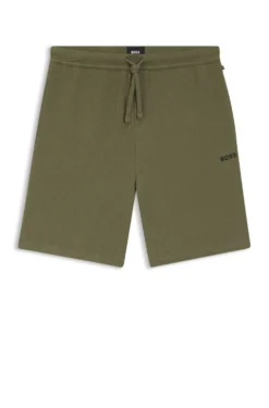 Pyjama-Shorts aus Baumwoll-Mix mit Logo-Stickerei