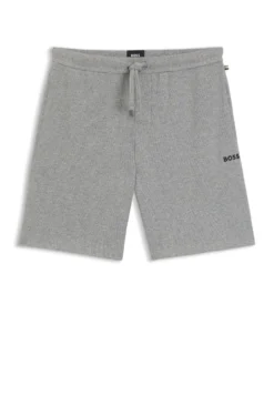 Pyjama-Shorts aus Baumwoll-Mix mit Logo-Stickerei