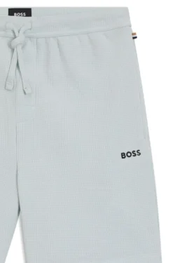 Pyjama-Shorts aus Baumwoll-Mix mit Logo-Stickerei