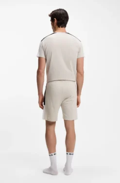 Pyjama-Shorts aus Baumwoll-Mix mit Colorblocking
