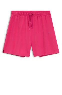 Pyjama-Shorts aus elastischer Baumwolle mit Logo-Kordeln