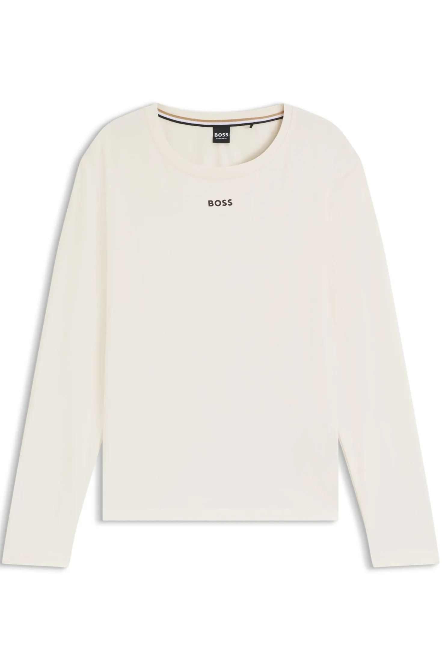 Pyjama-Top aus Stretch-Baumwolle mit Logo-Print