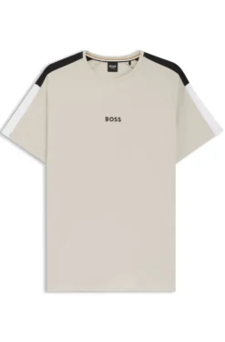 Pyjama-T-Shirt aus Baumwoll-Mix mit Colour-Block-Design