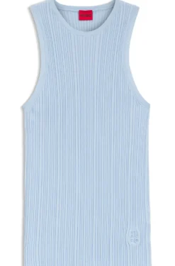 Racerback-Top aus geripptem Krepp