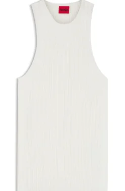 Racerback-Top aus geripptem Krepp