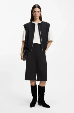 Regular-Fit Bermuda-Hose mit ausgestelltem Bein