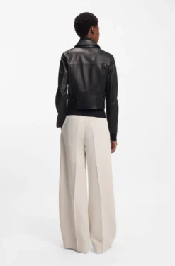 Regular-Fit Bikerjacke aus Leder