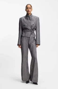 Regular-Fit Blazer aus meliertem Denim