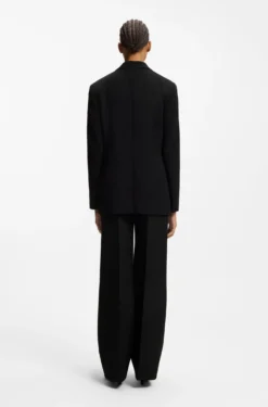 Regular-Fit Blazer aus Stretch-Crêpe