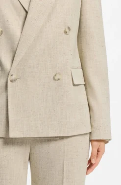Regular-Fit Blazer aus strukturiertem Slub-Gewebe