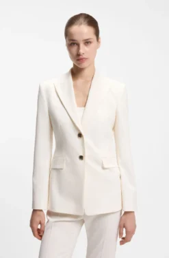 Regular-Fit Blazer mit Knöpfen in Goldoptik