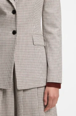 Regular-Fit Blazer mit Mikro-Karo