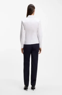 Regular-Fit Bluse aus Baumwoll-Mix