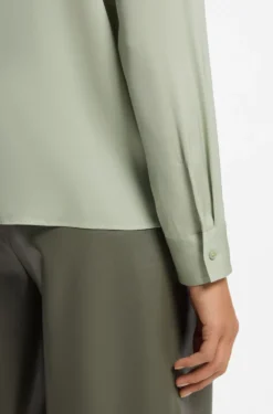 Regular-Fit Bluse aus Stretch-Seide