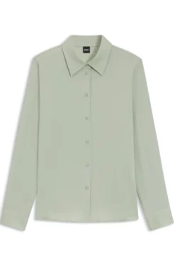 Regular-Fit Bluse aus Stretch-Seide
