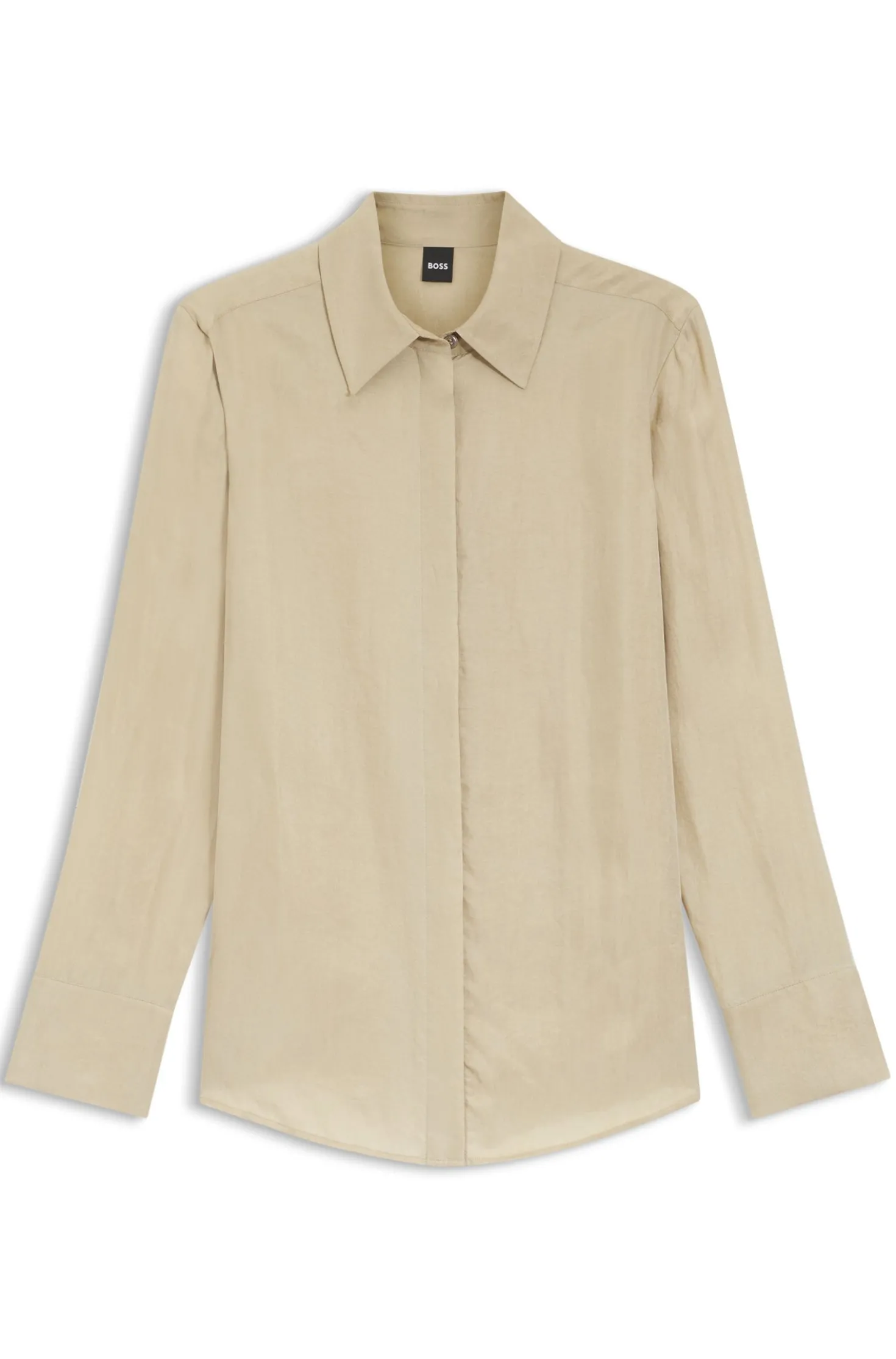 Regular-Fit Bluse mit verdecktem Verschluss