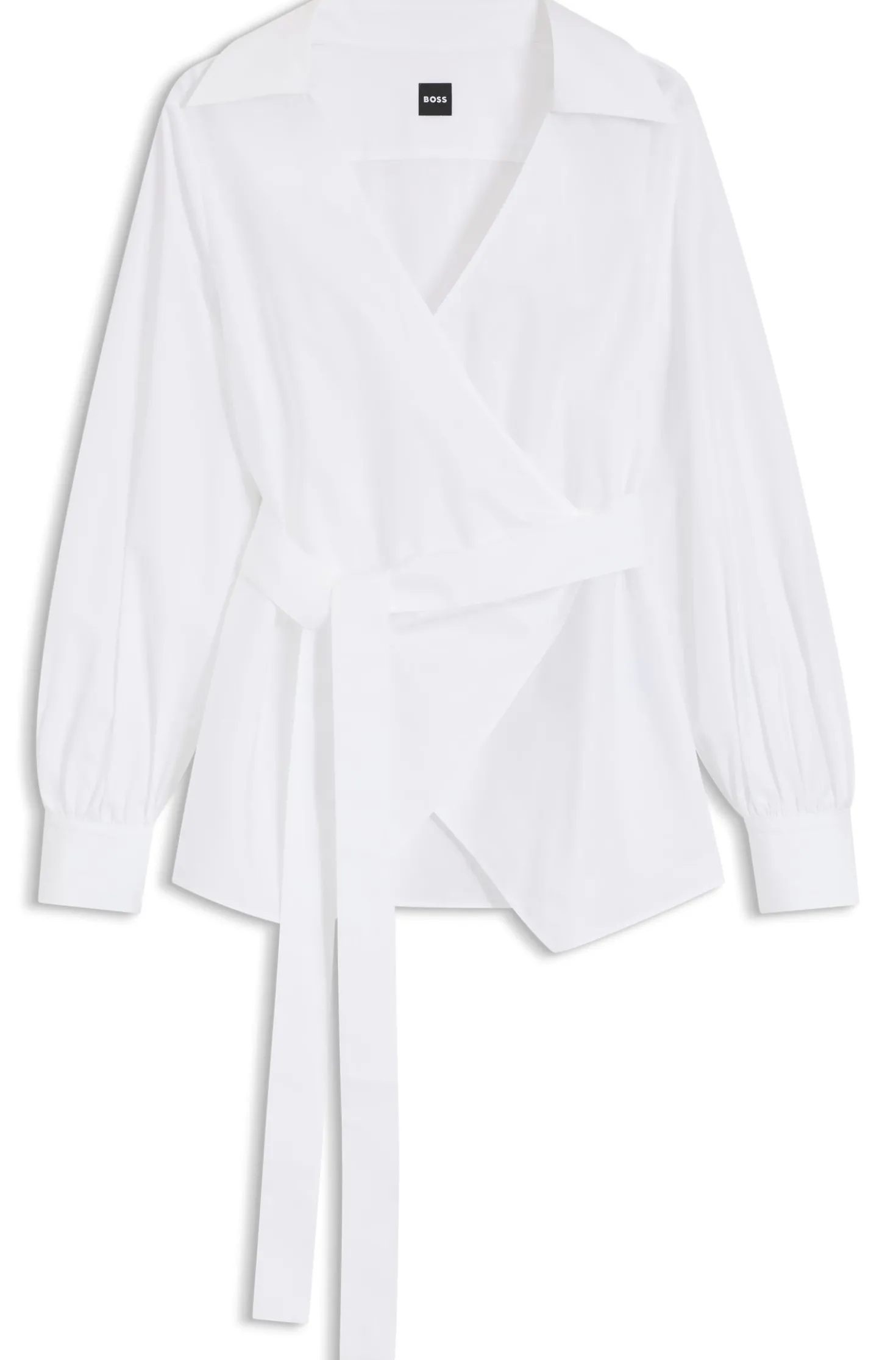 Regular-Fit Bluse mit Wickelfront
