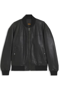 Regular-Fit Bomberjacke aus Nappaleder