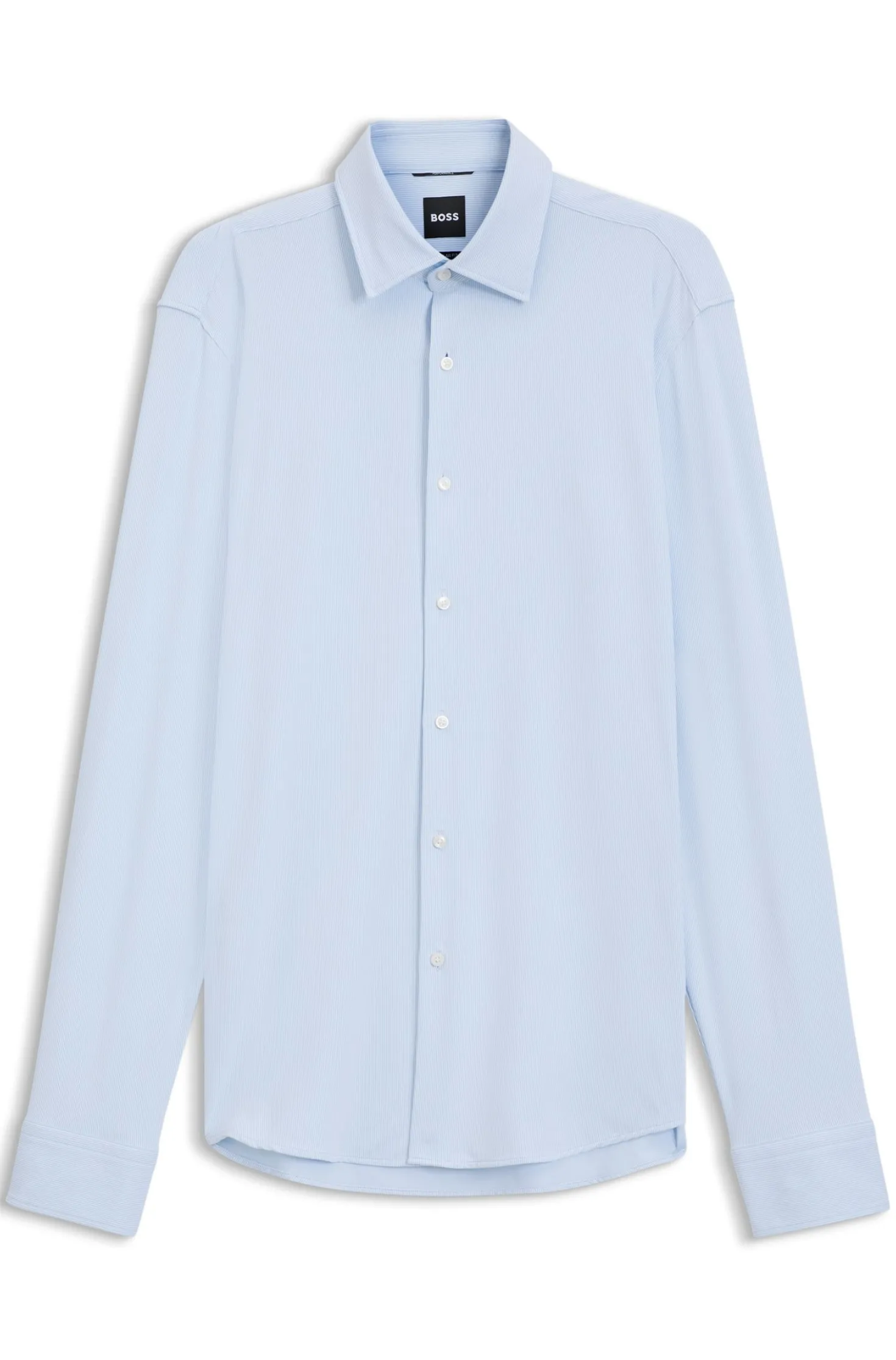 Regular-Fit Business-Hemd aus Stretch-Jersey