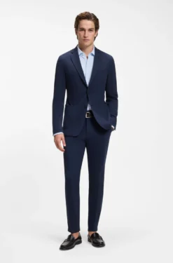 Regular-Fit Business-Hemd aus Stretch-Jersey