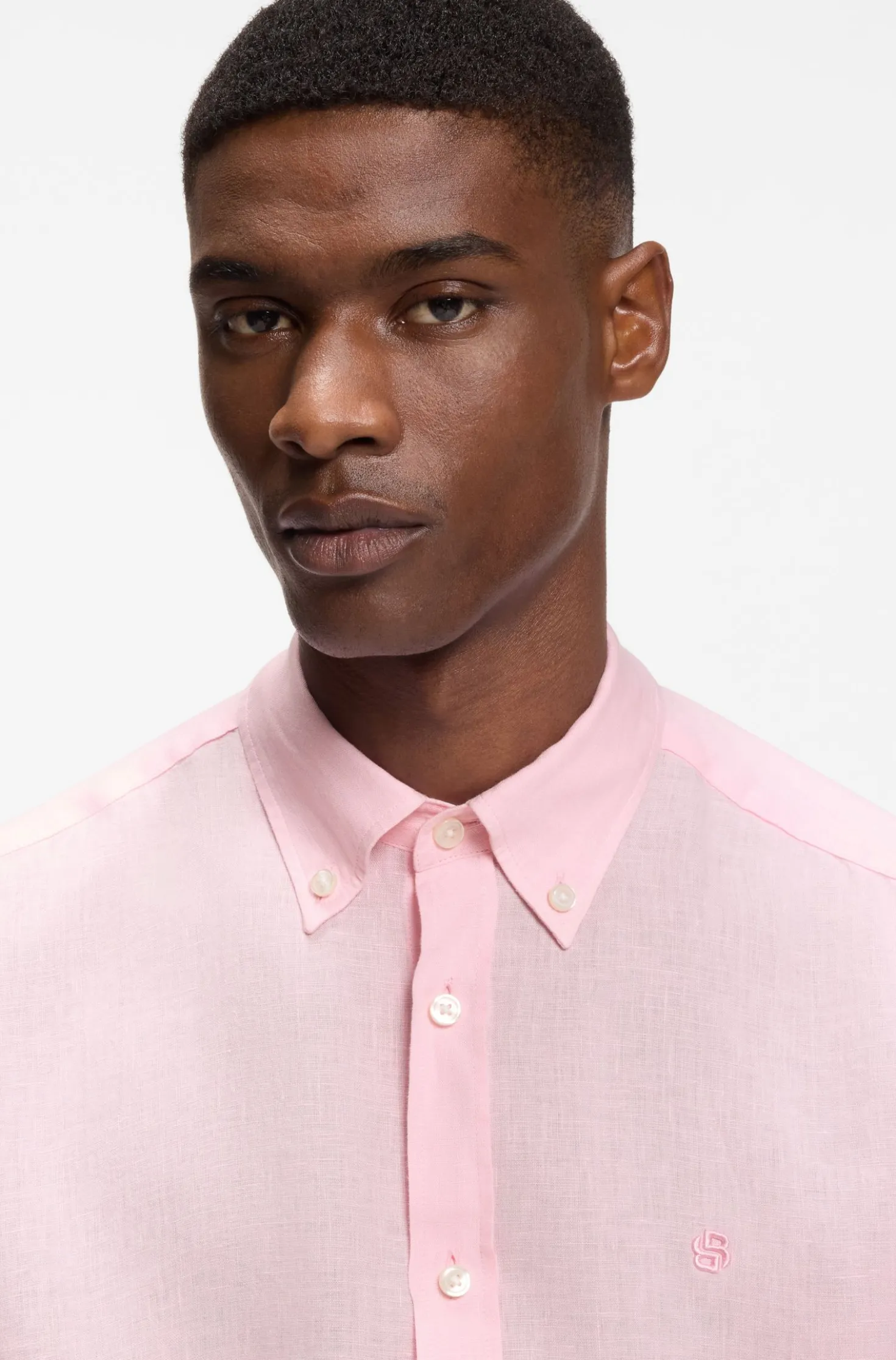 Regular-Fit Button-Down-Hemd aus Leinen
