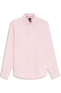 Regular-Fit Button-Down-Hemd aus Leinen