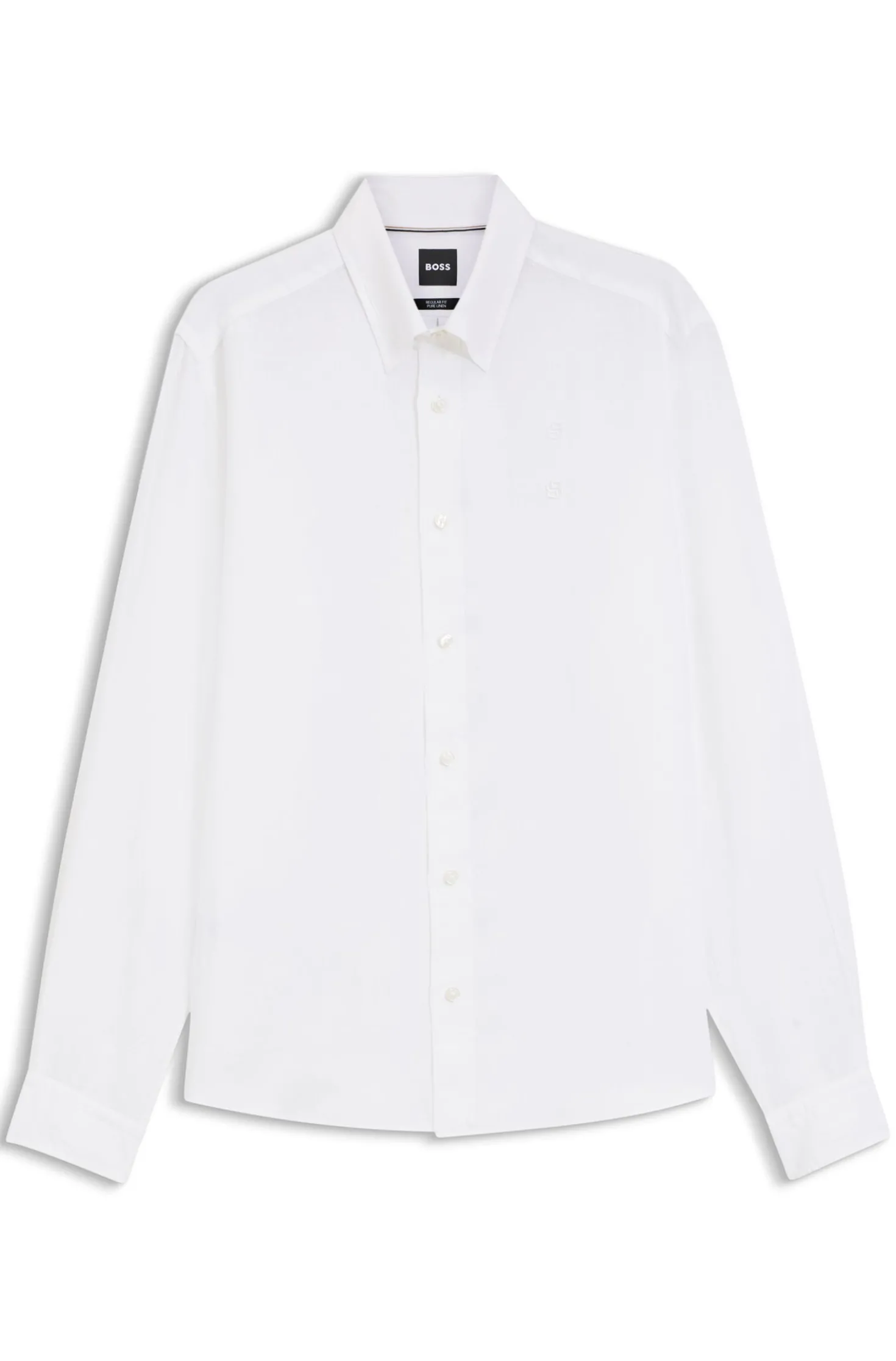 Regular-Fit Button-Down-Hemd aus Leinen