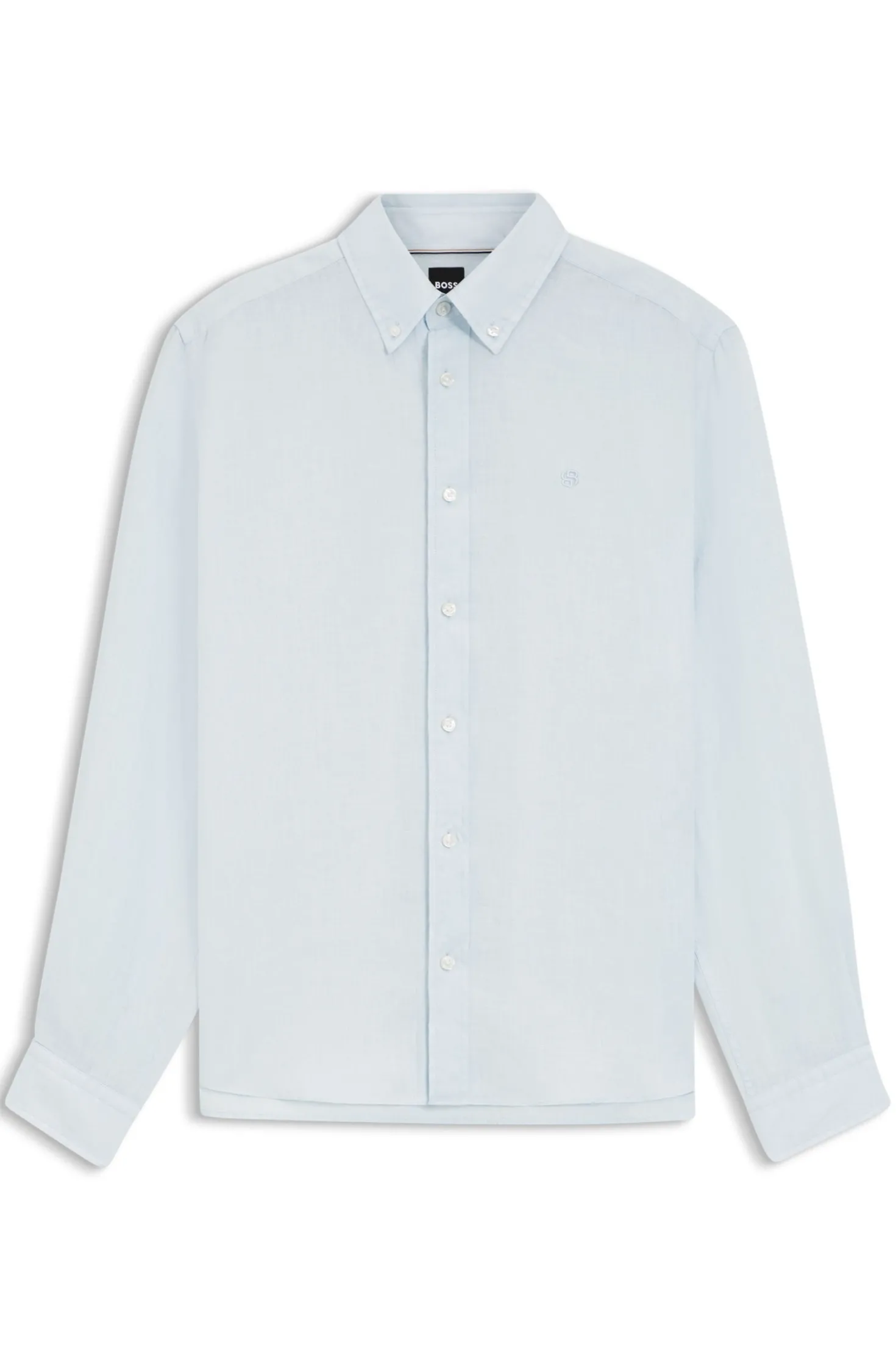 Regular-Fit Button-Down-Hemd aus Leinen