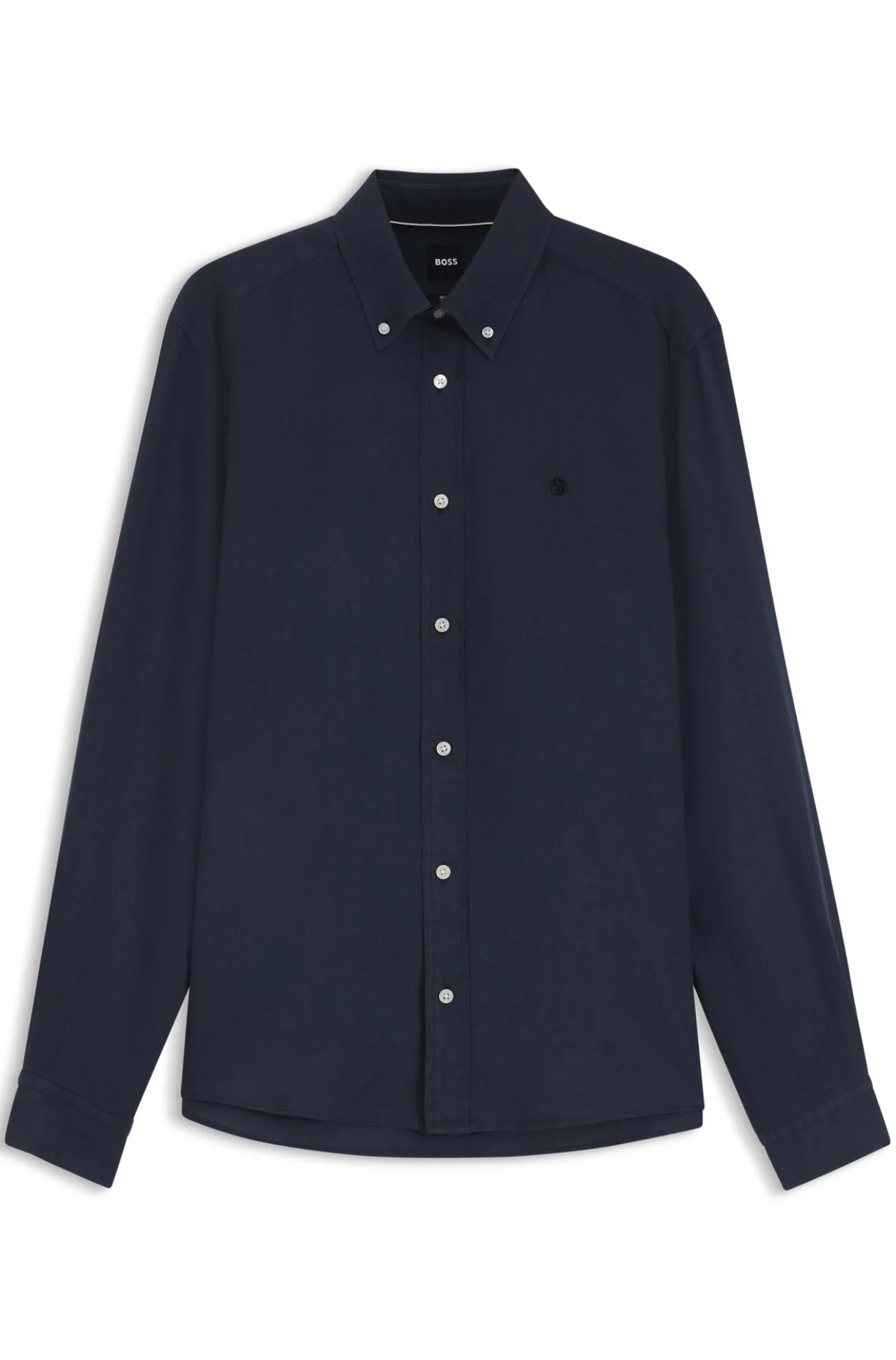 Regular-Fit Button-Down-Hemd aus Leinen
