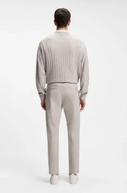 Regular-Fit Chino aus Popeline-Baumwoll-Mix