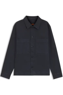 Regular-Fit Denim-Hemd aus Stretch-Baumwolle