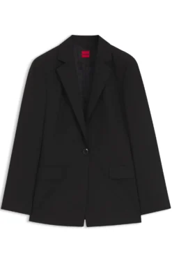 Regular-Fit Ein-Knopf-Blazer aus Stretch-Flanell