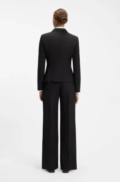 Regular-Fit Ein-Knopf-Blazer aus Stretch-Flanell