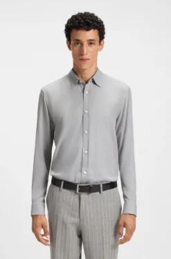 Regular-Fit Flanell-Hemd aus Baumwoll-Mix