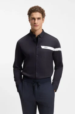 Regular-Fit Hemd aus Baumwoll-Jersey