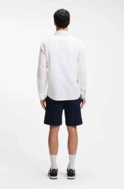 Regular-Fit Hemd aus Baumwoll-Twill mit Button-Down-Kragen