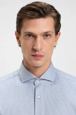 Regular-Fit Hemd aus bedrucktem Baumwoll-Twill