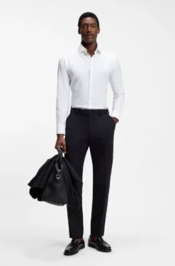 Regular-Fit Hemd aus funktionalem Stretch-Twill