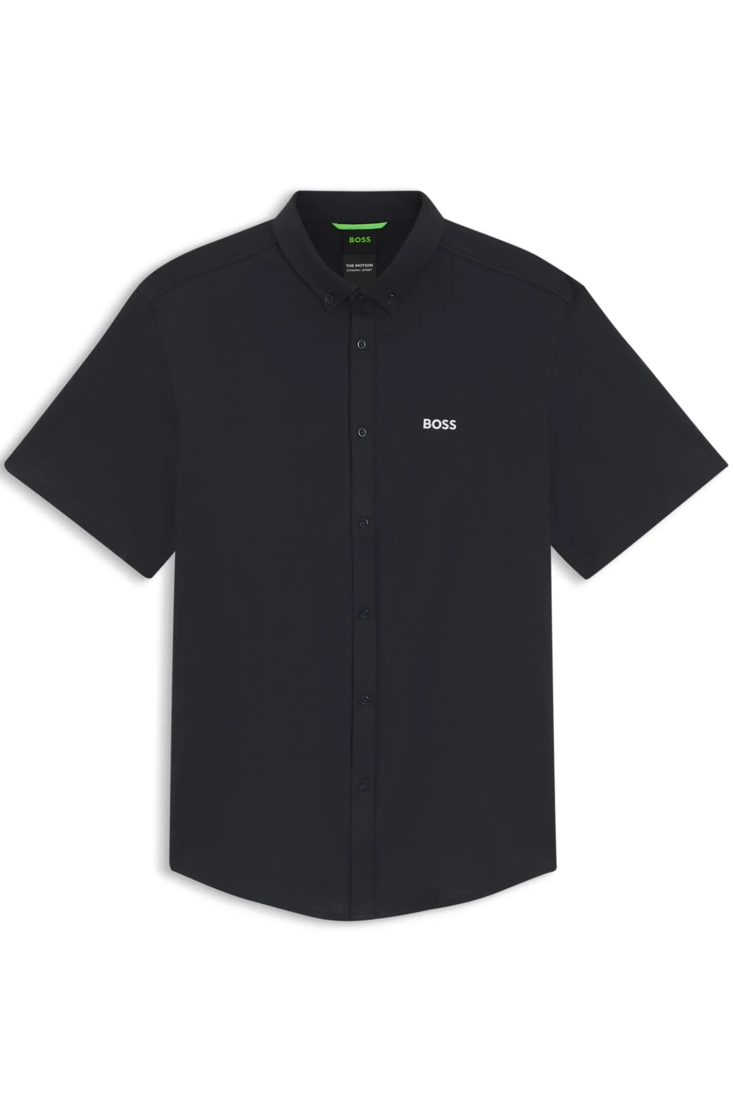 Regular-Fit Hemd aus knitterfreiem Baumwoll-Jersey