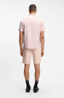 Regular-Fit Hemd aus knitterfreiem Baumwoll-Jersey