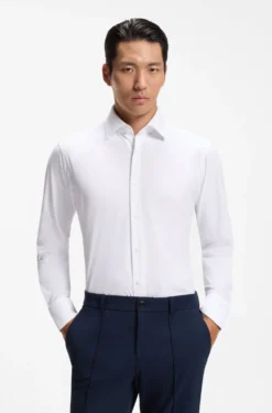 Regular-Fit Hemd aus Performance-Stretch-Jersey