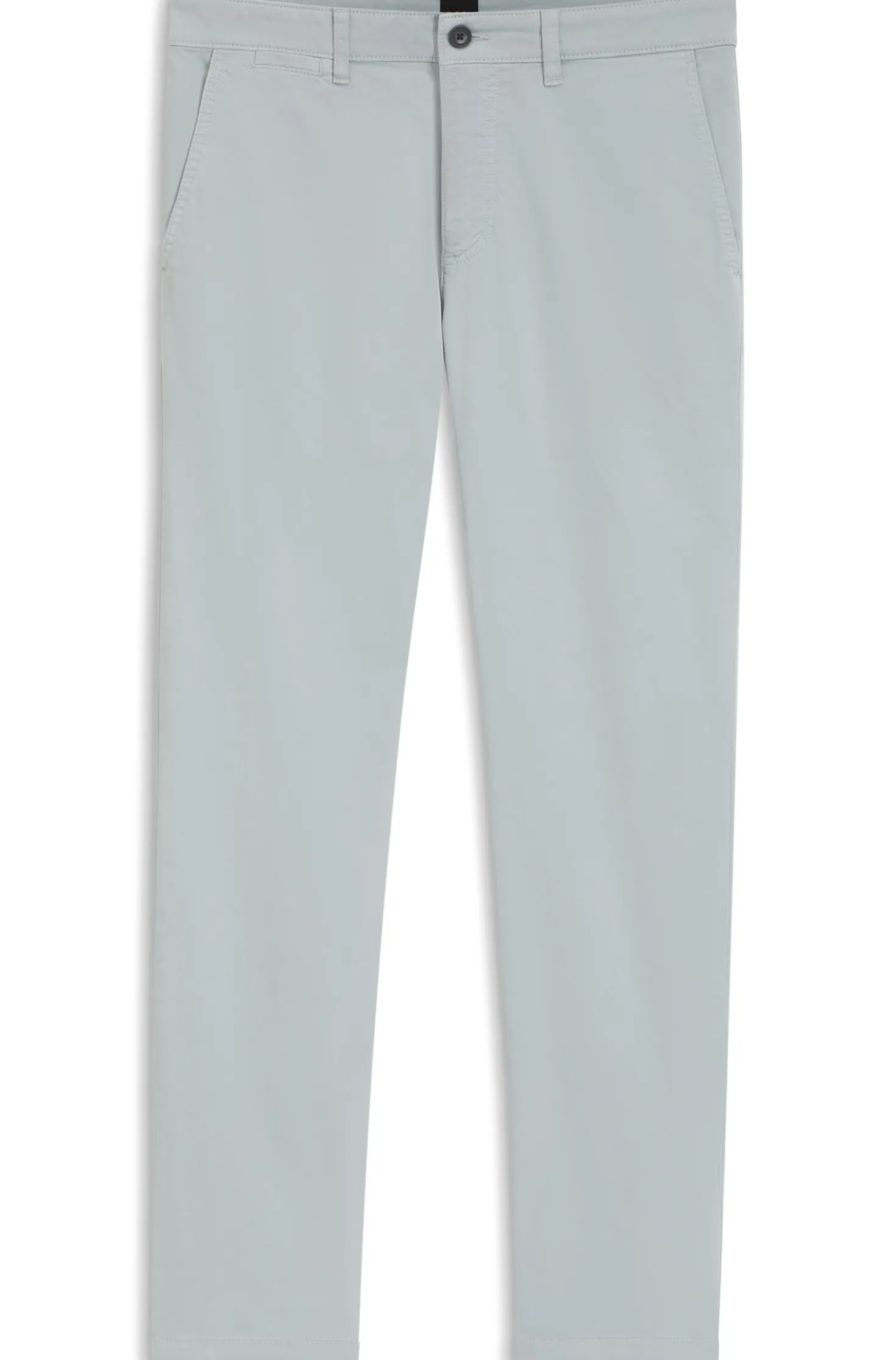 Regular-Fit Hose aus elastischem Baumwoll-Satin