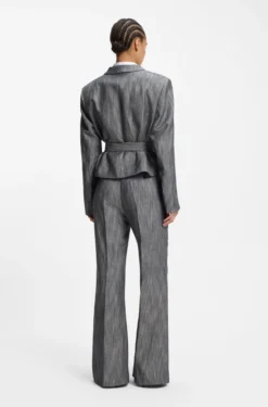 Regular-Fit Hose aus meliertem Denim