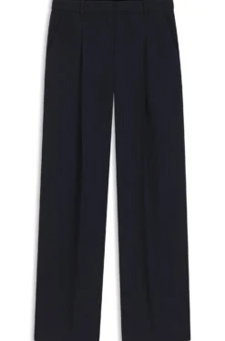 Regular-Fit Hose aus Stretch-Crêpe mit Nadelstreifen